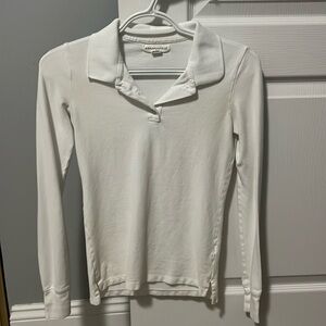 Aeropostale White Womens Uniform Polo Longsleeve
